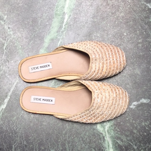 STEVE MADDEN cream sequin flats - Picture 2 of 3